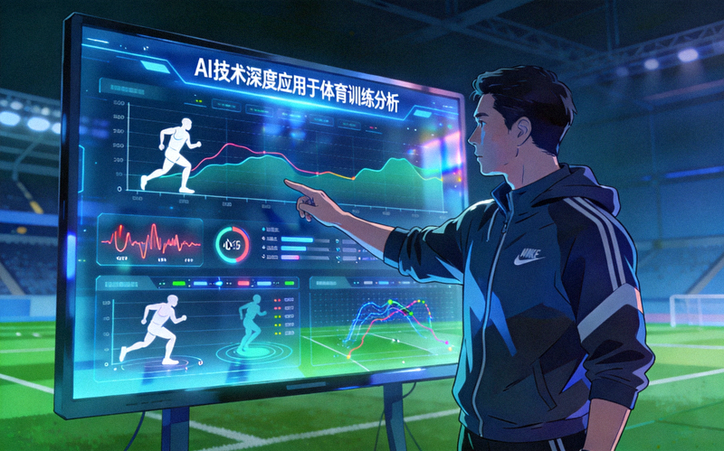 AI技术深度应用于体育训练分析 - 教练员查看数据大屏